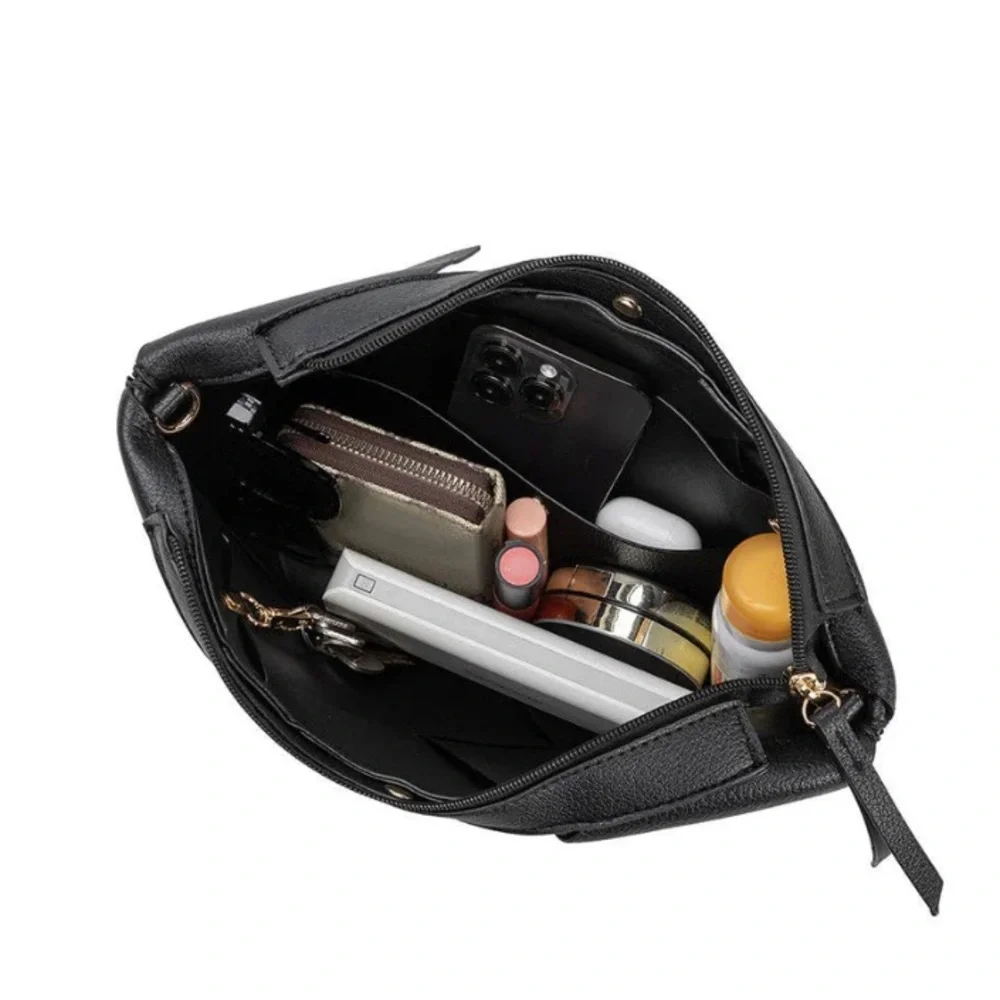 Melie Bianco - Connie Black Recycled Vegan Crossbody Bag